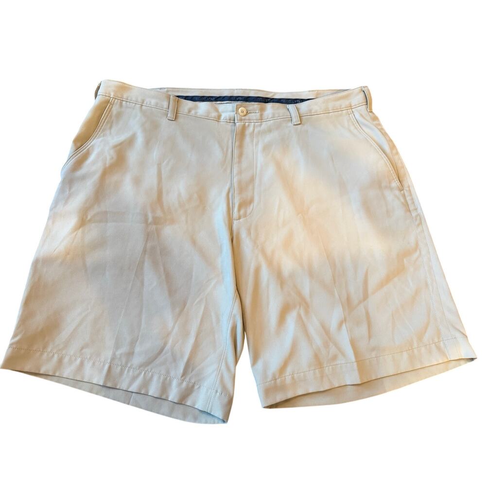 PGA Tour Mens Performance Golf Shorts Size 40 Tan Khaki Preppy Travel Outdoor